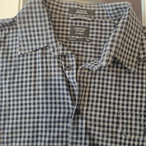 Nordstrom Men's Blue Checkered Shirt XXL
